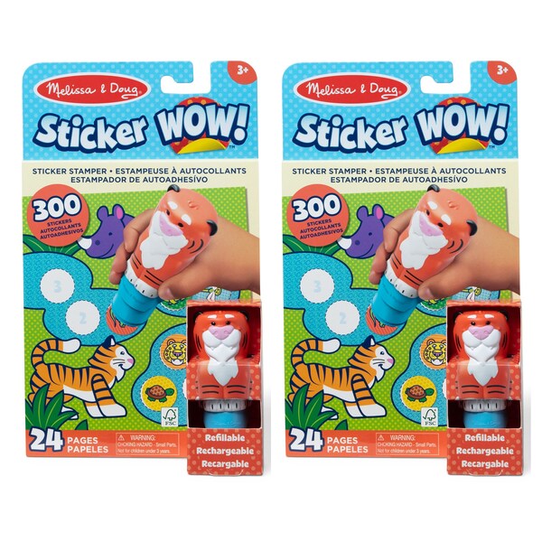Melissa & Doug Sticker WOW Sticker Stamper & Activity Pad - Tiger, 2PK 32014 - main